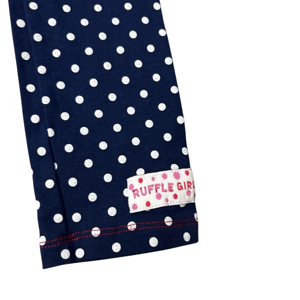 Ruffle Girl Navy Polka Dot Dress & Leggings Set Girls 12–14 - Picture 4 of 5
